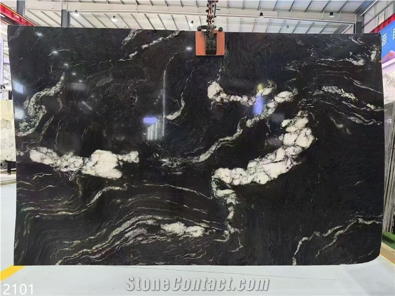 Nebula Granite Slabs Black Cosmic Universe  Stone Tile