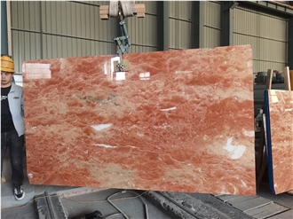 Philippines Orange Peel Red Tea Rosa Marble Slab Tiles
