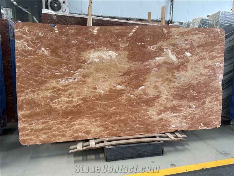 Philippines Orange Peel Red Tea Rosa Marble Slab Tiles