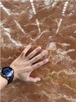 Philippines Orange Peel Red Tea Rosa Marble Slab Tiles