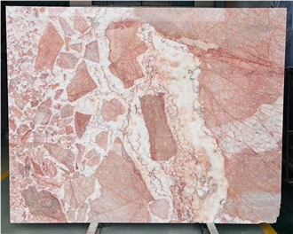 Bvlgari Pink Marble Slabs, Floor And Wall Tiles