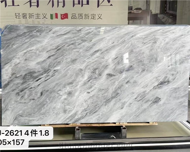 Florence Grey Marble Slabs Polished