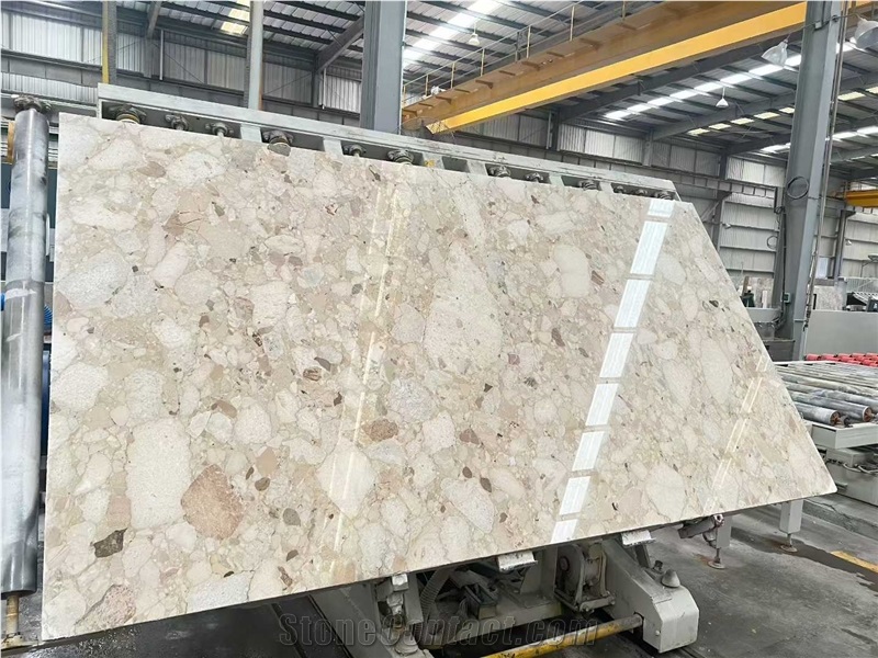Honed Kunis Breccia Marble Slabs