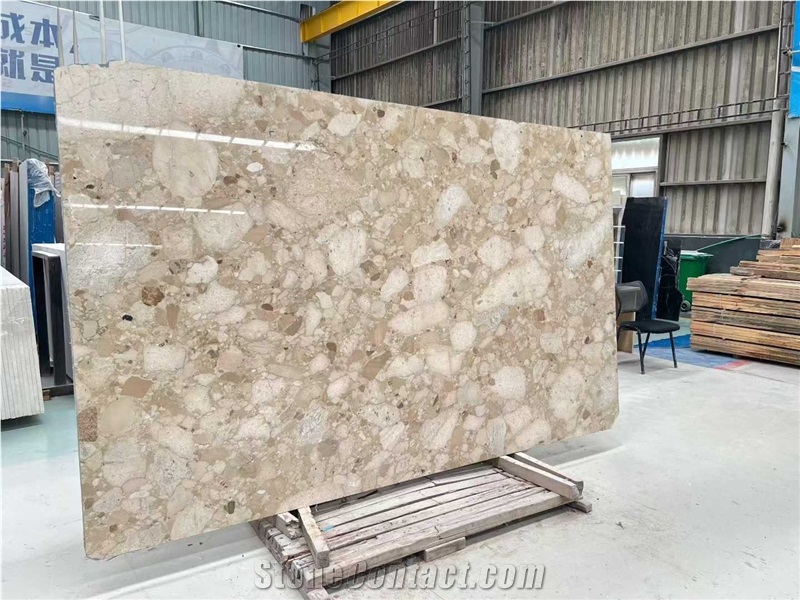 Honed Kunis Breccia Marble Slabs