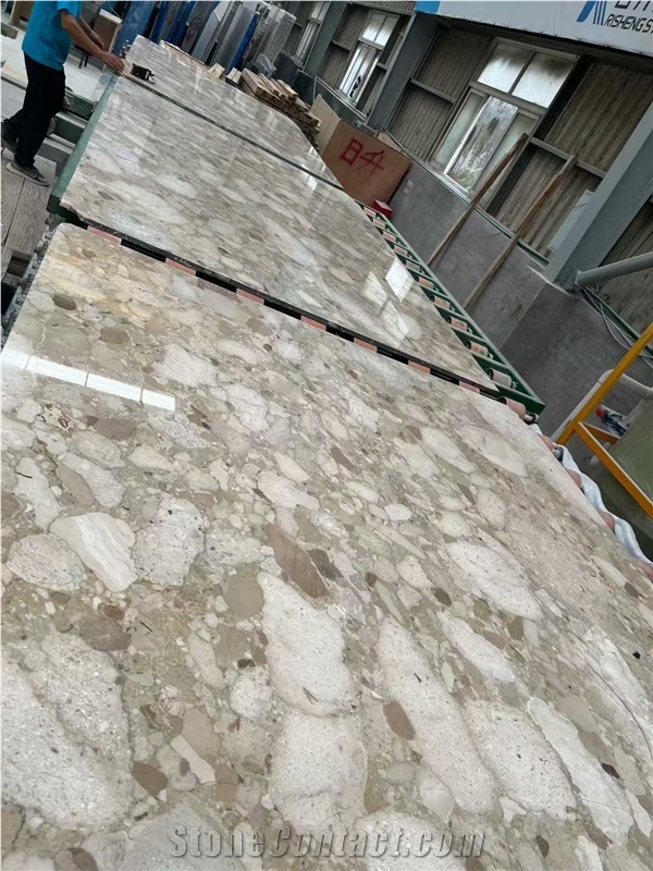 Honed Kunis Breccia Marble Slabs