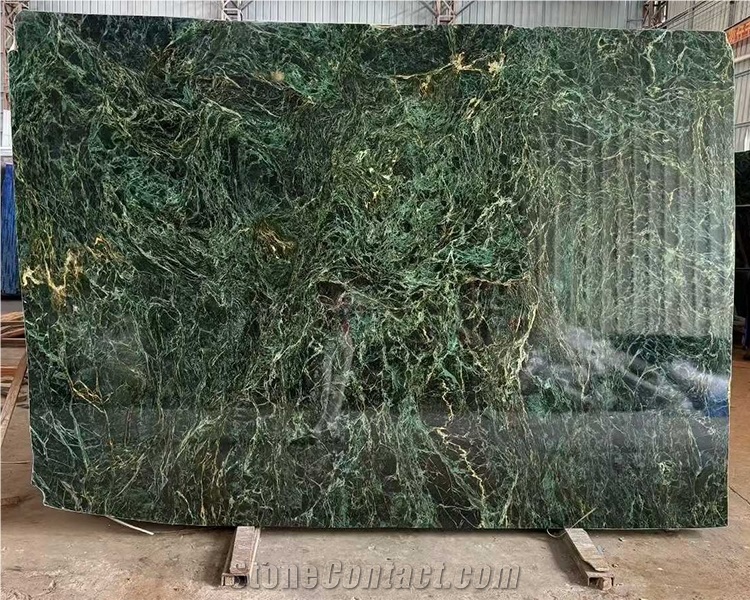 Verde Borgogna Marble Slabs Polished