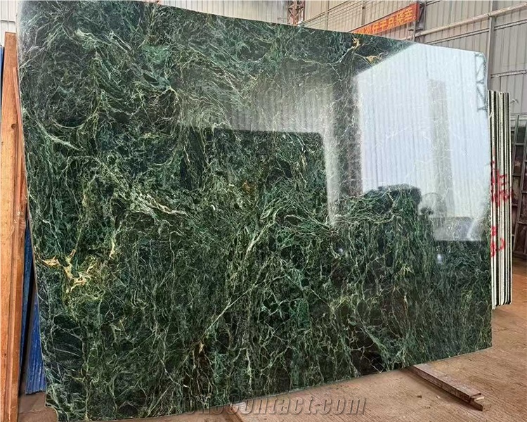 Verde Borgogna Marble Slabs Polished