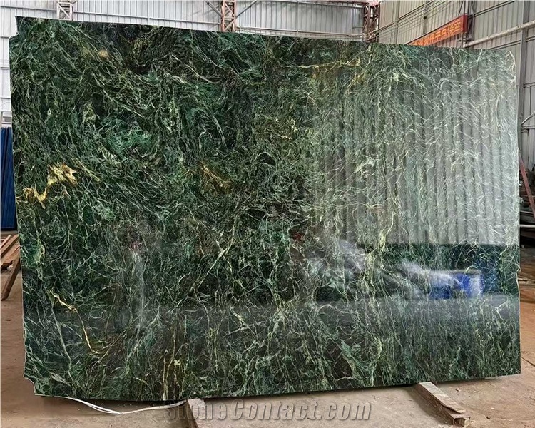 Verde Borgogna Marble Slabs Polished