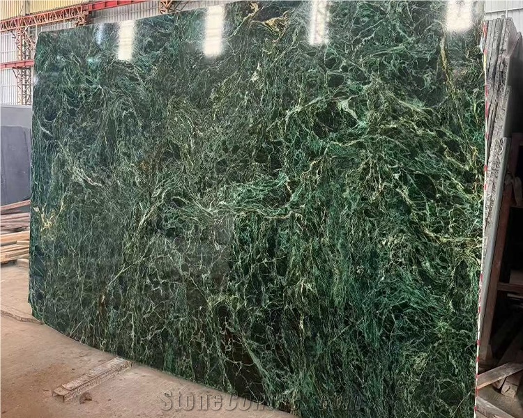 Verde Borgogna Marble Slabs Polished