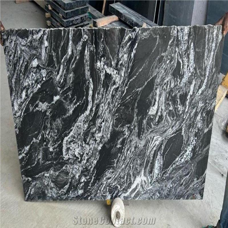 Black Forest Silver Waves Granite Slabs