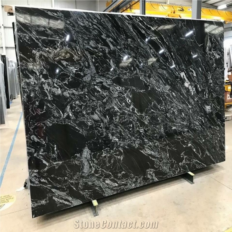 Black Forest Silver Waves Granite Slabs