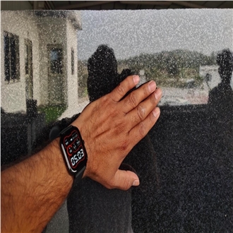 Polished India Absolute Black Granite Slabs