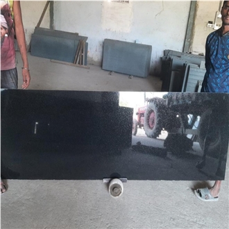 Polished India Absolute Black Granite Slabs