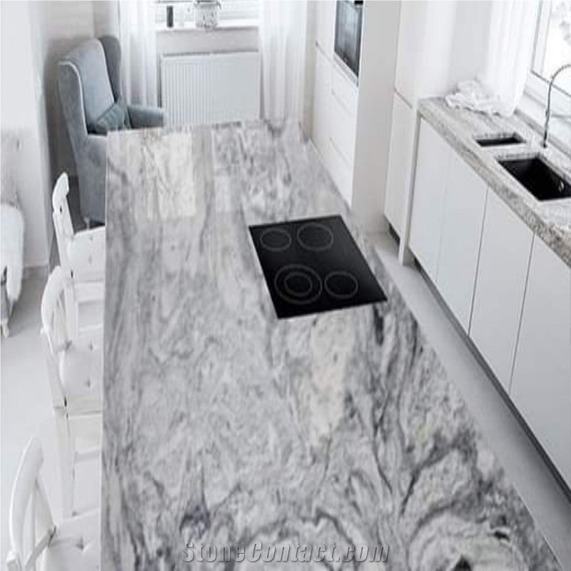 Viscount White Polished Granite Kitchen Countertops