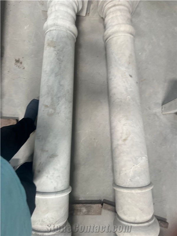Banswara White Marble Stone Pillars