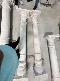 Banswara White Marble Stone Pillars