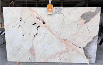 Opaline White Quartzite Slabs