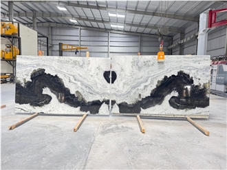 Panda White Marble Polished Slabs