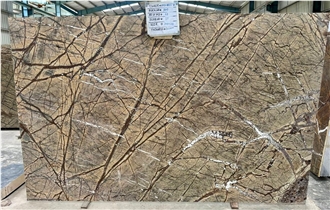 Rainforest Brown Marble Polished Slabs