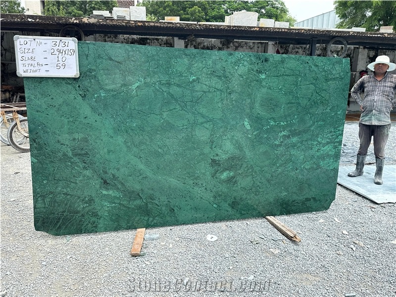 Veena Green Marble Slabs
