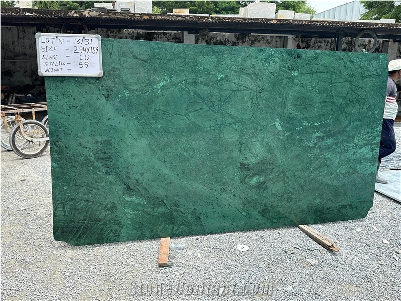Veena Green Marble Slabs