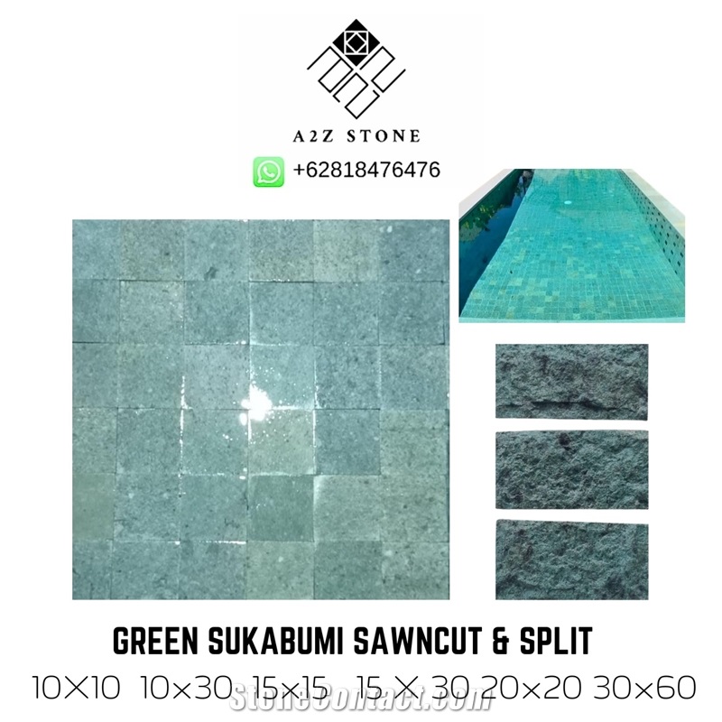 Sukabumi Stone Tiles, Sukabumi Green, Bali Stone, Pedra Hijau