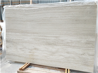 Chinese White Wood Marble Brushed Slab, Wall & Floor Tiles