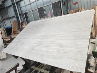 Chinese White Wood Marble Brushed Slab, Wall & Floor Tiles