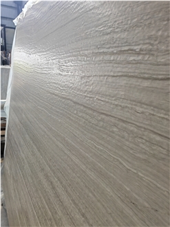 Chinese White Wood Marble Brushed Slab, Wall & Floor Tiles