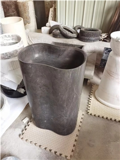 Milas Lilac Marble Pedestal Wash Basins