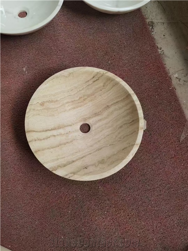 Pebble Stone Round Wash Basin For Bathroom