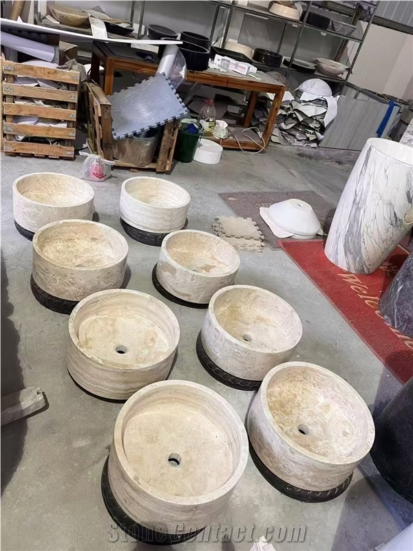 Round Green Onyx Wash Basins For Bathrooms