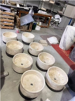 Round Green Onyx Wash Basins For Bathrooms