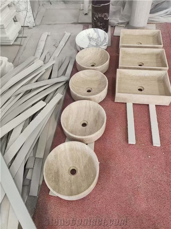Round Green Onyx Wash Basins For Bathrooms
