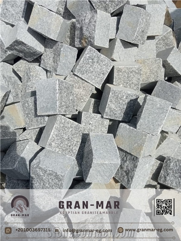 Dark Grey Granite Cubes Cobblestones