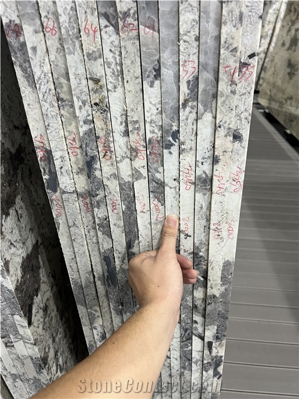 Brazil Splendor White Granite Snow Mountain Orchid Slabs