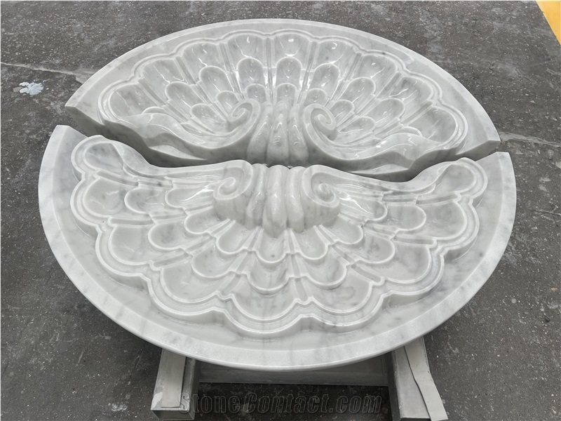 China White Guangxi White Marble Relief
