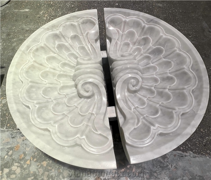 China White Guangxi White Marble Relief