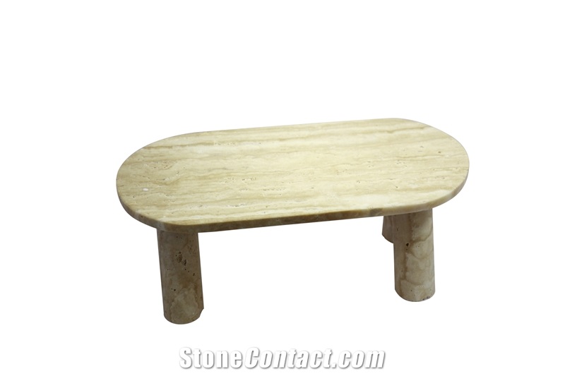 Roman Travertine Tables And Craft Ornaments