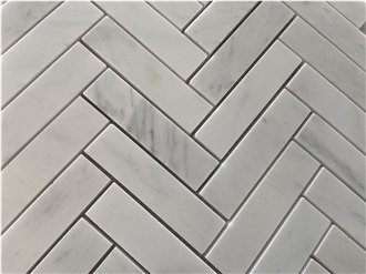Carrara White Marble Mosaic  Mosaic Tiles Kitchen Backplash