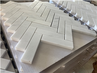 Carrara White Marble Mosaic  Mosaic Tiles Kitchen Backplash