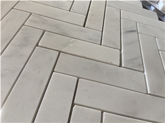 Carrara White Marble Mosaic  Mosaic Tiles Kitchen Backplash