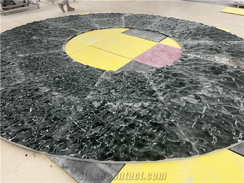 Dark Green Marble CNC Wall Panels
