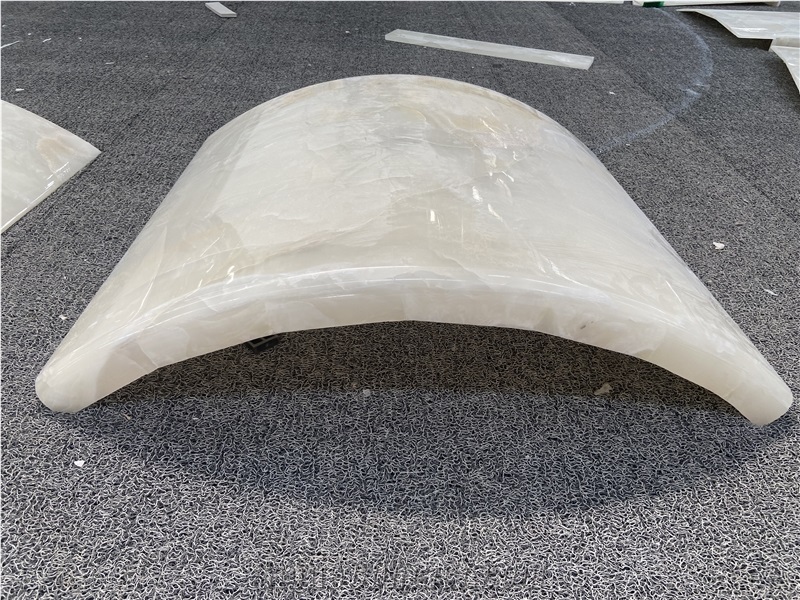 Pure White Onyx Hollow Column Panels