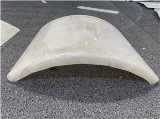 Pure White Onyx Hollow Column Panels