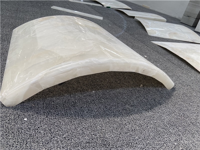 Pure White Onyx Hollow Column Panels