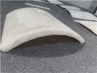 Pure White Onyx Hollow Column Panels