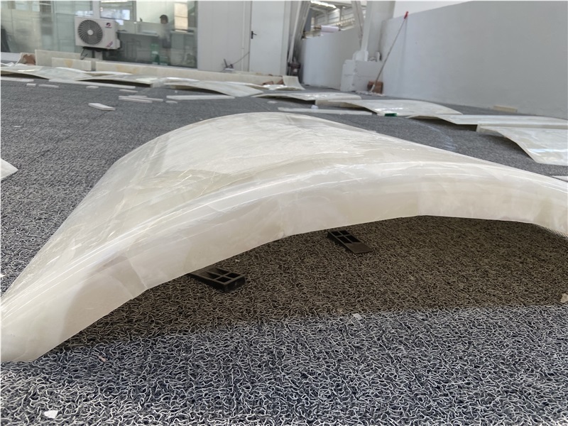 Pure White Onyx Hollow Column Panels