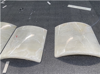 Pure White Onyx Hollow Column Panels