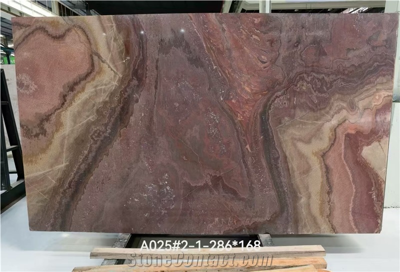 Translucent Red Onyx Slabs
